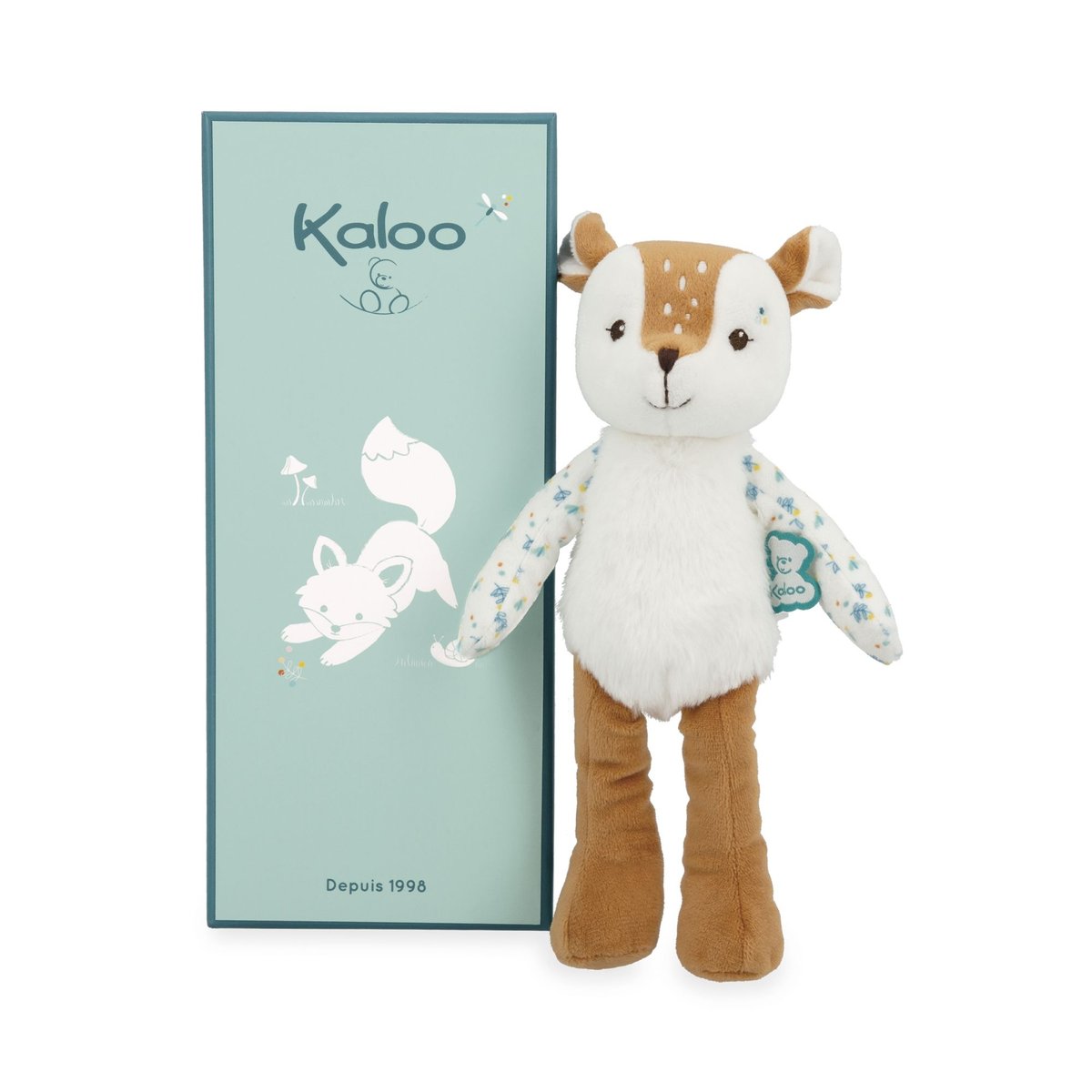 Peluche pantin Faon Nathan marron, KALOO
