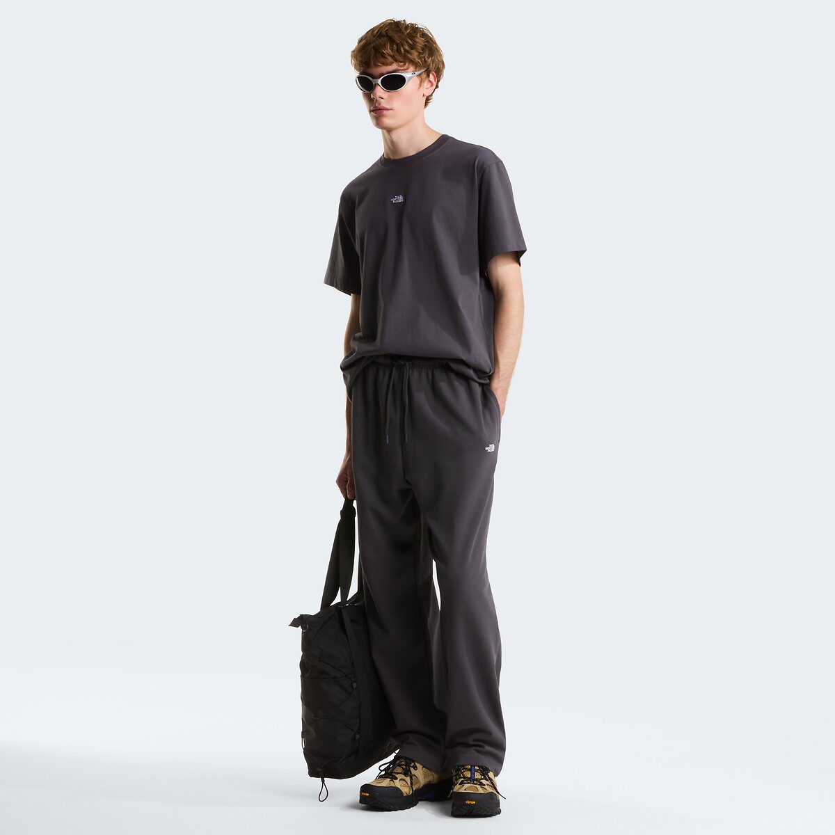 French Terry broek met rechte pijpen antraciet grijs, THE NORTH FACE