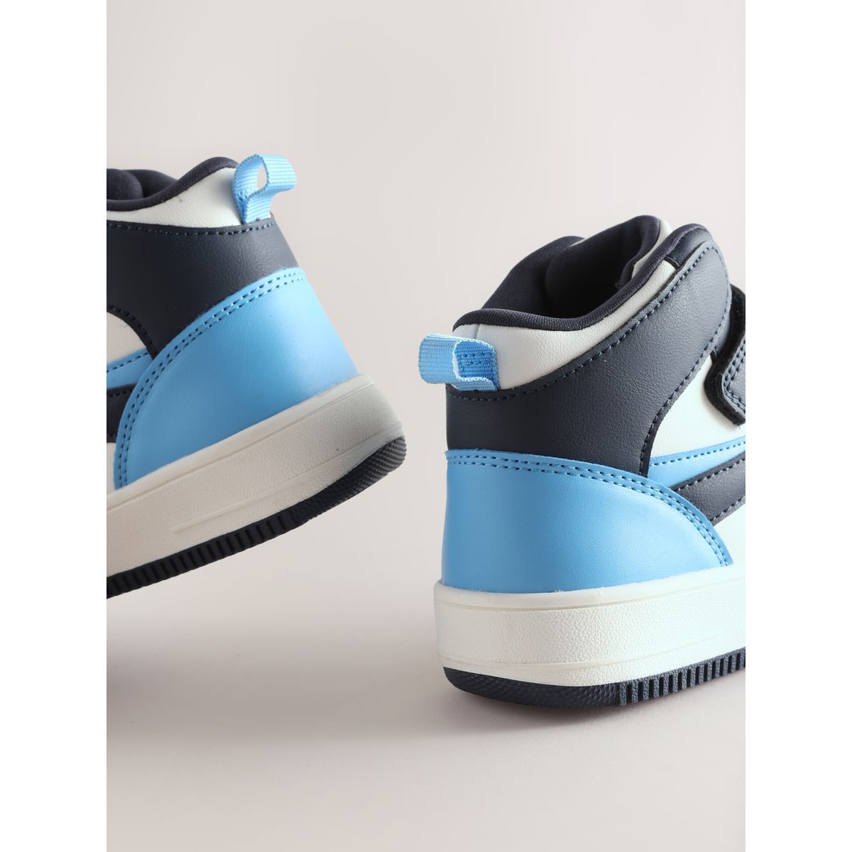Baskets montantes blanc/bleu, NEXT
