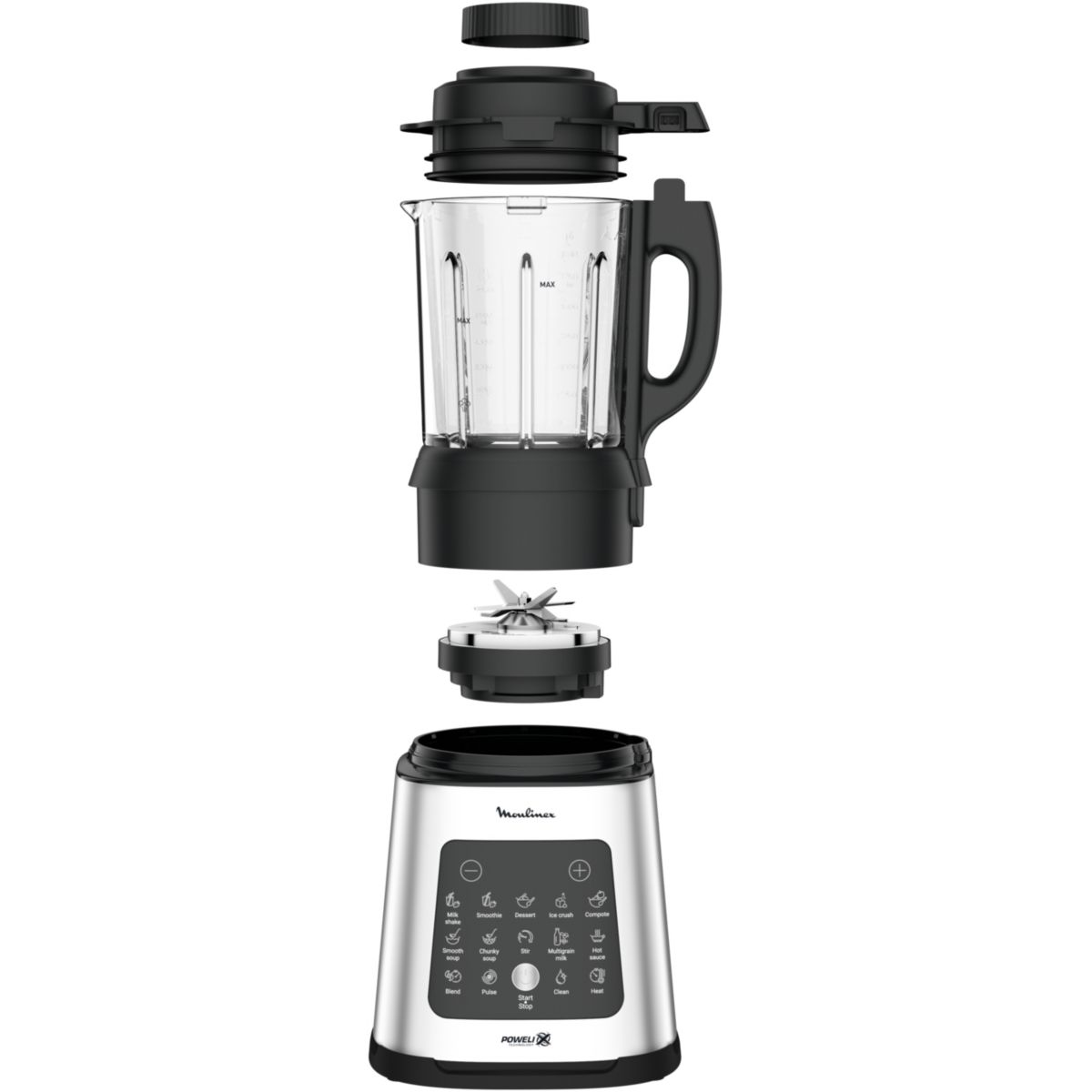 Blender chauffant Perfect Mix Cook LM835D10 couleur unique, MOULINEX
