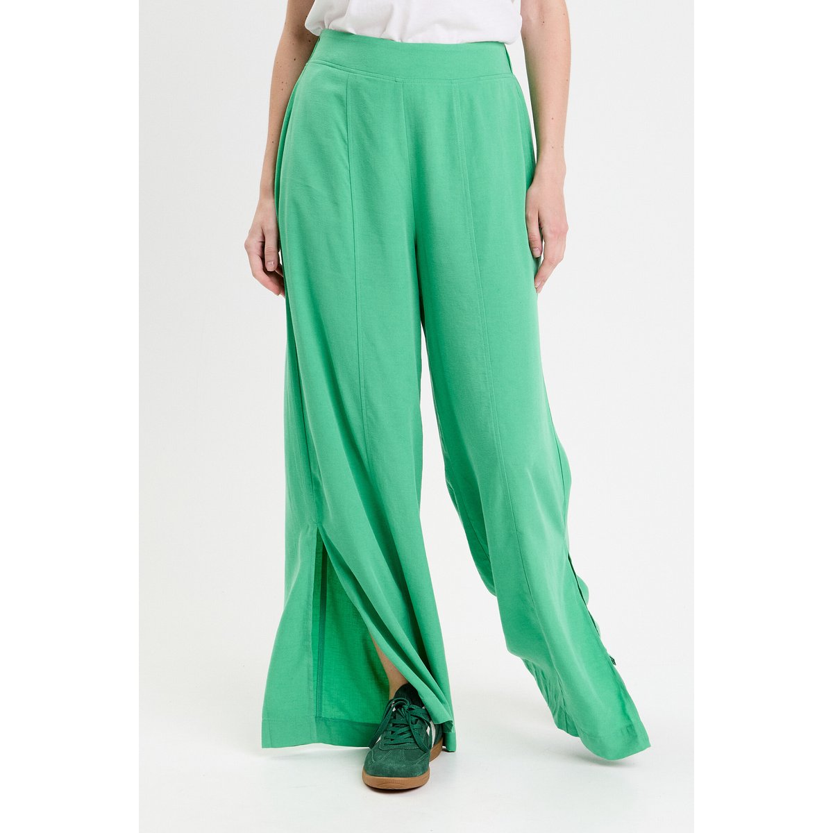 Pantalon large taille standard vert, CACHE CACHE