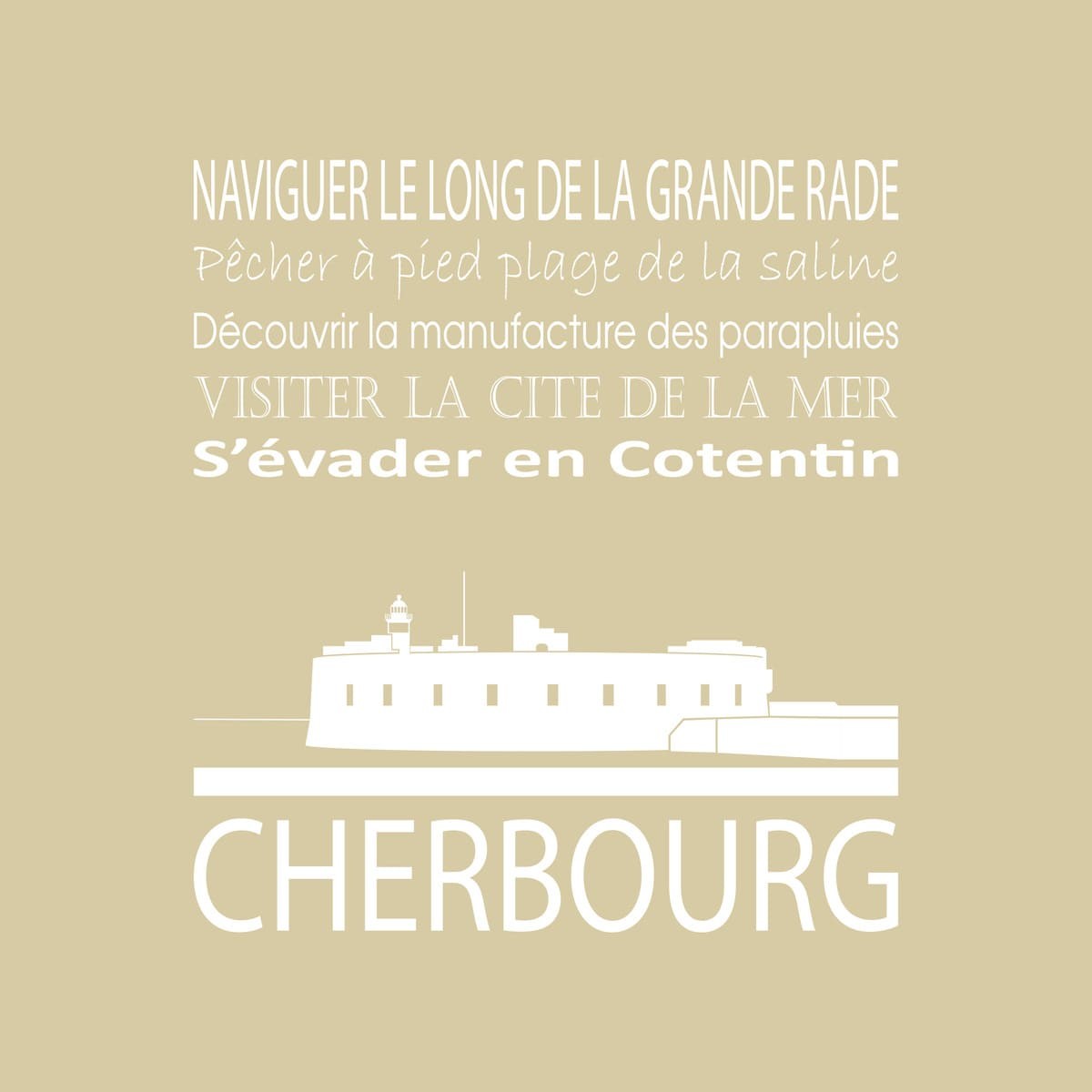 Tableau Mural Cherbourg RÉGIONALISME tableaux sur toile-beige, CEANOTHE