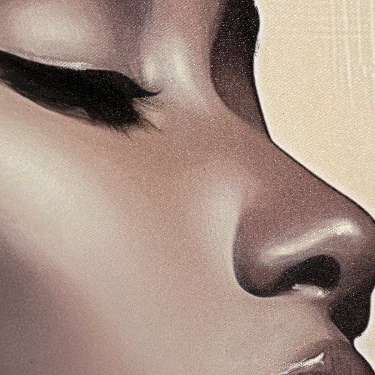 Tableau portrait de femme profil droite, AESTHETIC couleur unique, KARE DESIGN