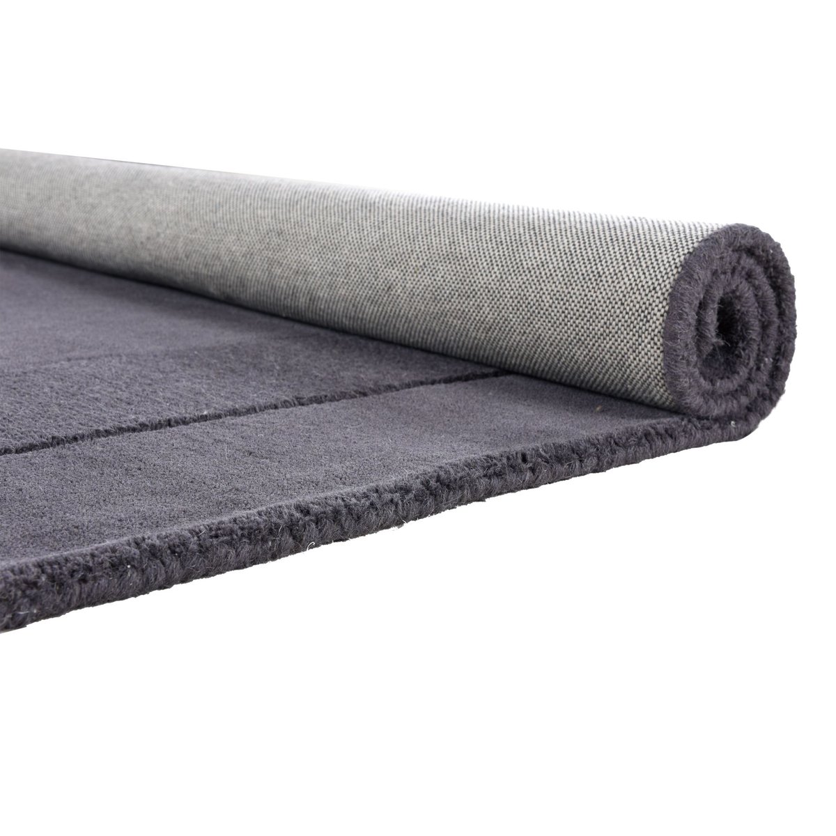 Tapis de salon en laine - USEDOM anthracite, THEKO