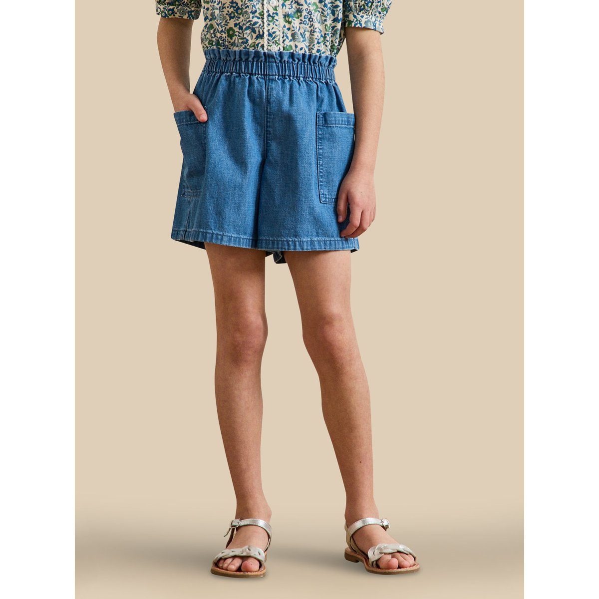 Short en denim light denim stone, CYRILLUS