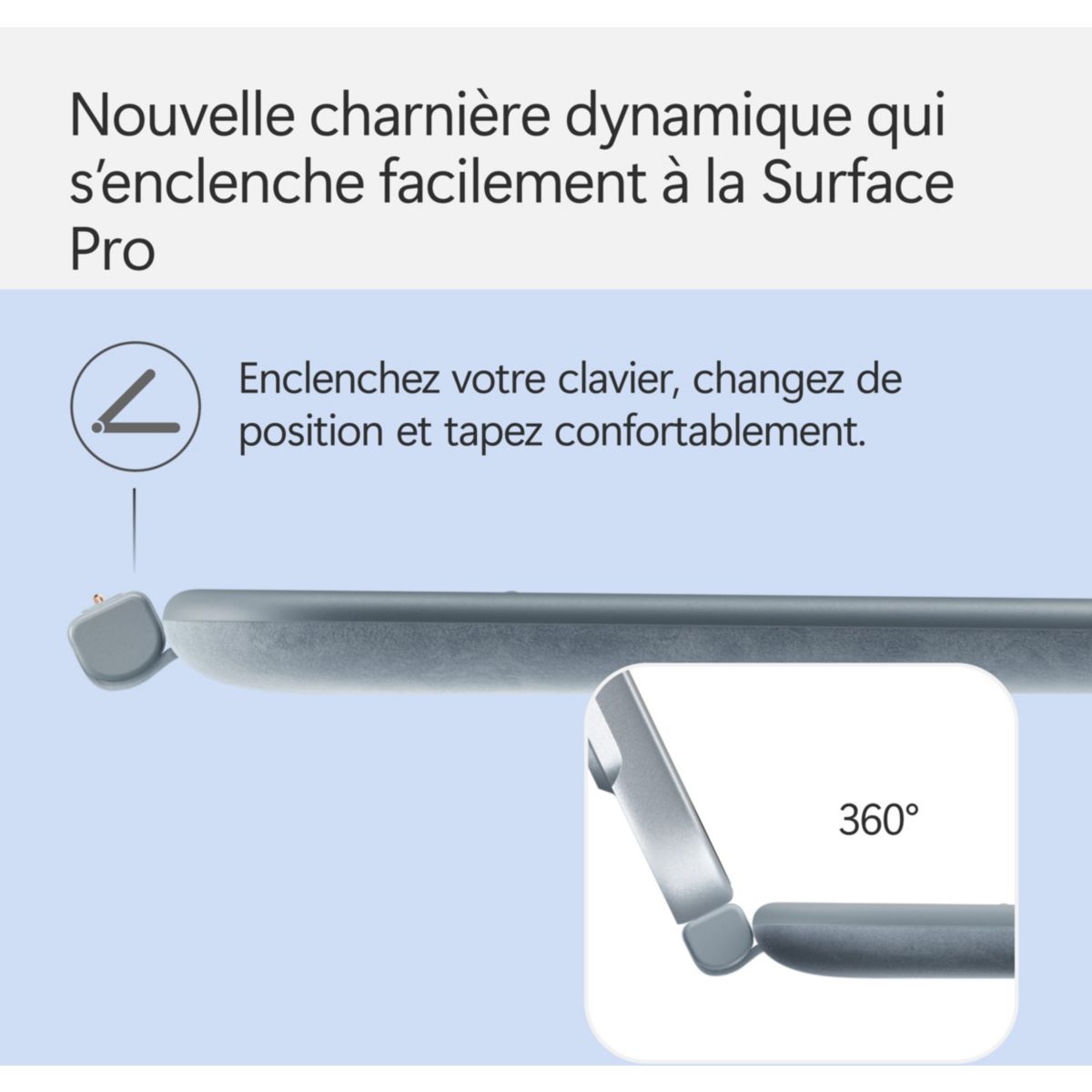Clavier Surface Pro 12'' Océan couleur unique, MICROSOFT