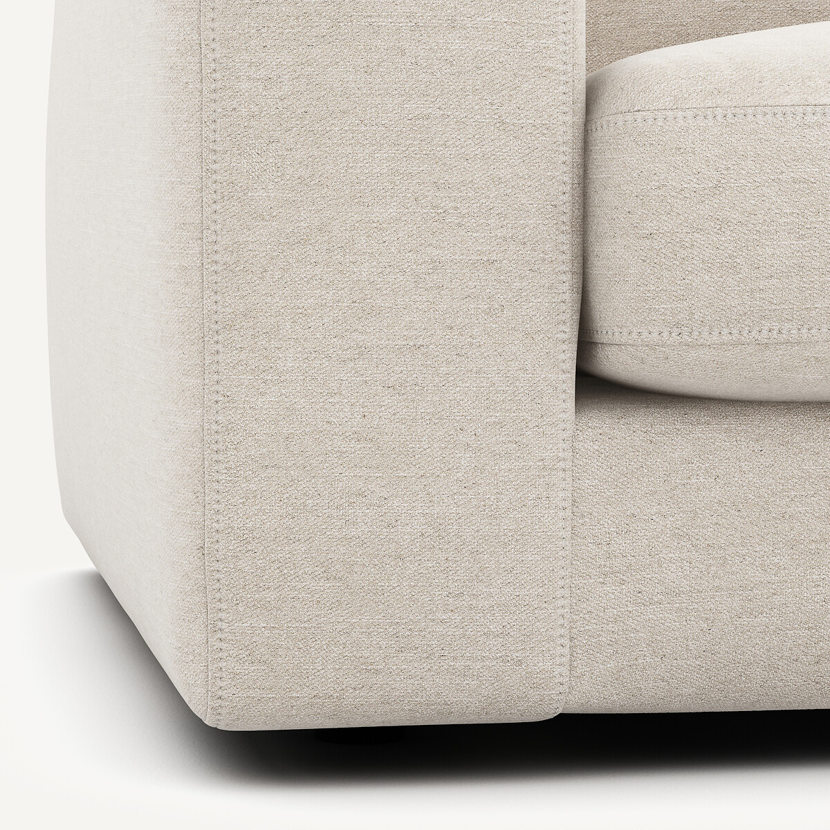 Ecksofa, aus meliertem Leinen, SKANDER elfenbein, AM.PM
