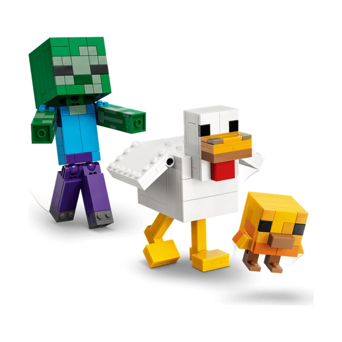 Poule chevauchée multicolore, LEGO