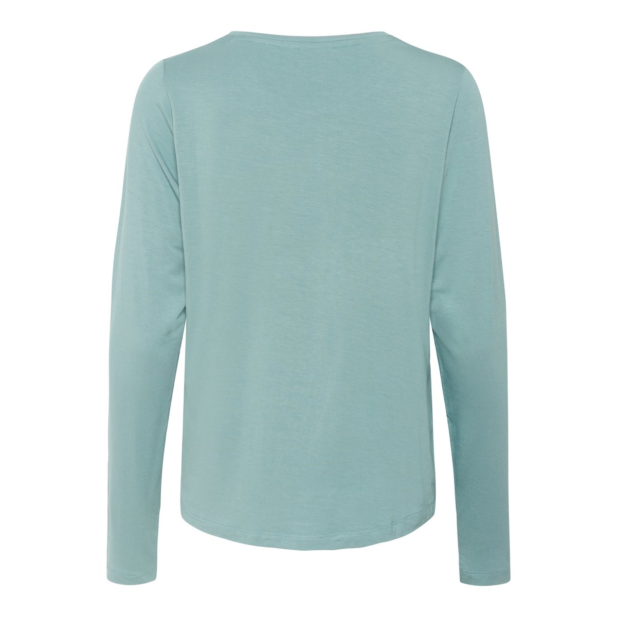 Long sleeved T-shirt vert motif devant trellis, KAFFE