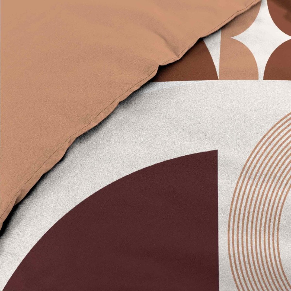 Housse de couette 260x240 + 2 taies TERRACOTTA 100% coton terracotta, DECORATIE