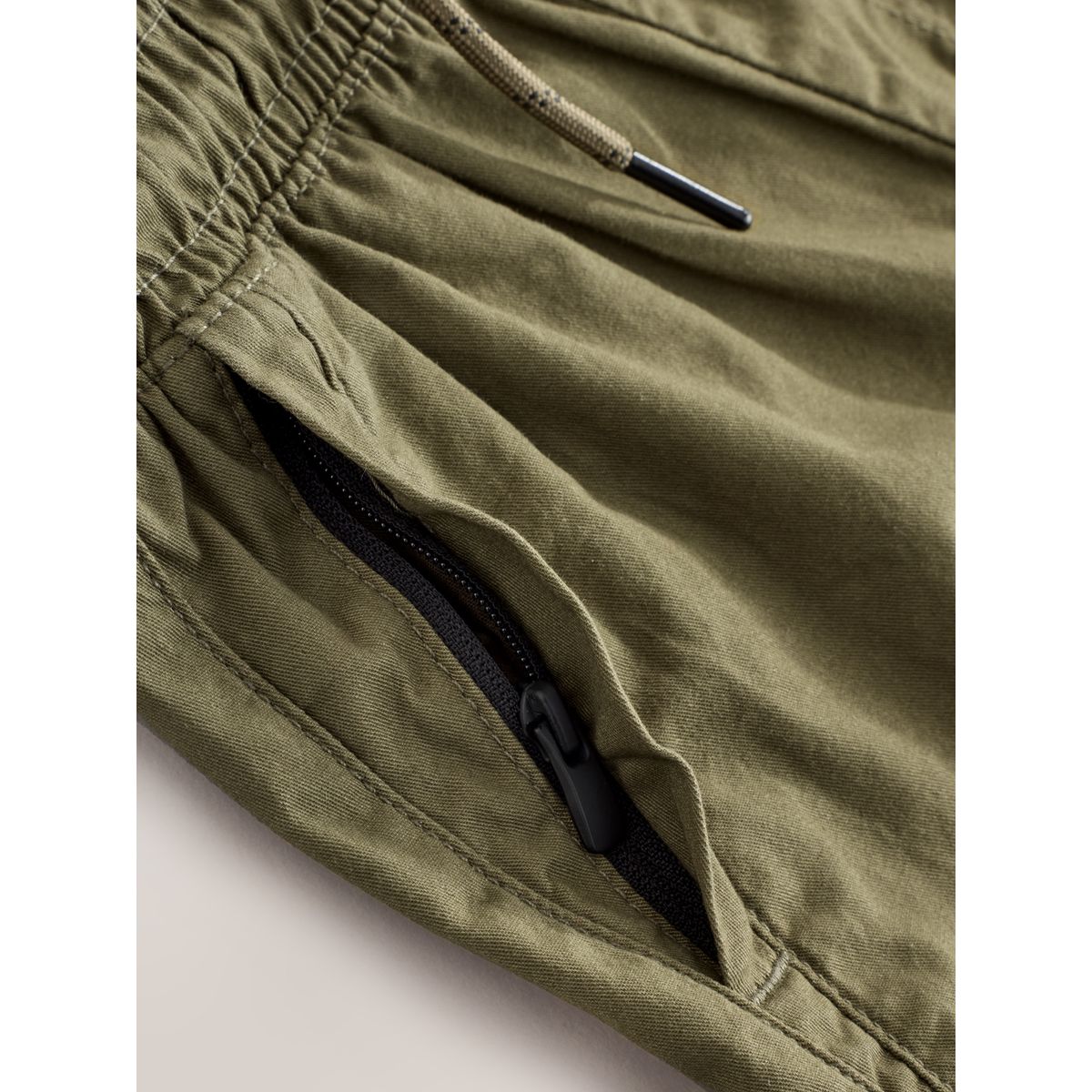 Pantalon parachute ultra-large vert kaki, NEXT