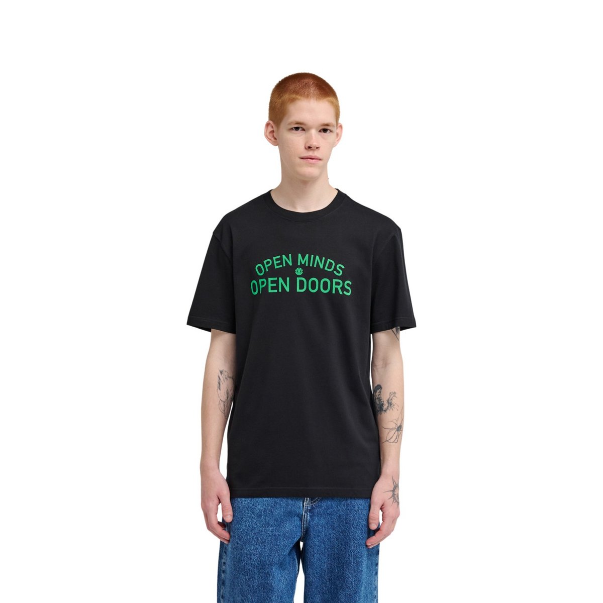 T-Shirt manches courtes OPEN MIND noir flint black, ELEMENT