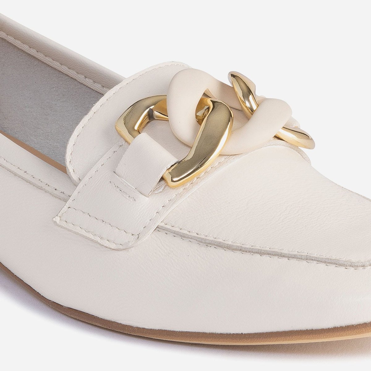 Mocassin en cuir FOGONY creme, ERAM