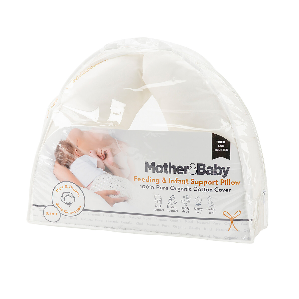 Organic Cotton Feeding and Infant Support Pillow white, MOTHER&BABY