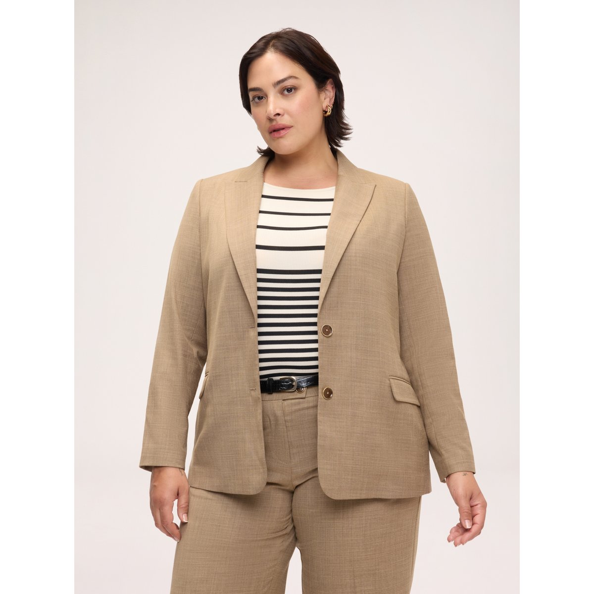 Blazer chiné beige, FIORELLA RUBINO
