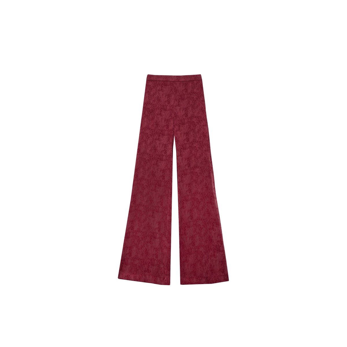 Pantalon évasé à taille haute bordeaux, THE-ARE