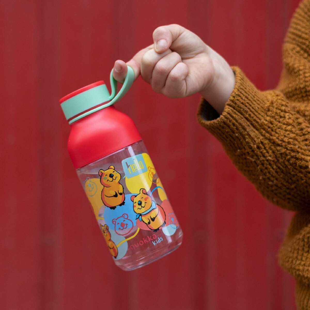 Garrafa Tritan Quokka 430 ml, Smartlunch vermelho, SMARTLUNCH