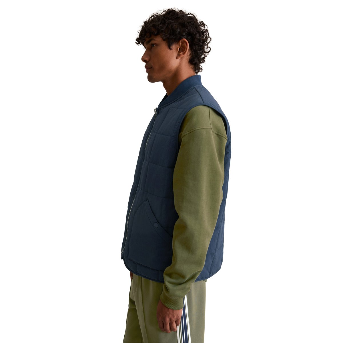 Gilet Outdoor regular légèrement matelassé et imperméable bleu foncé, MARC O’POLO DENIM