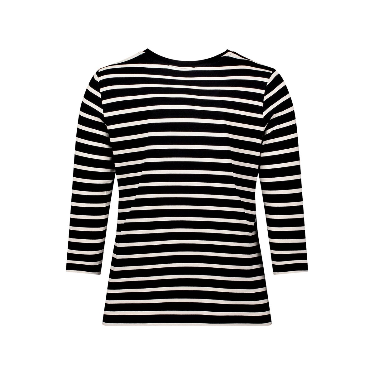 T-shirt à rainures à pierres fantaisie noir/beige, BETTY BARCLAY