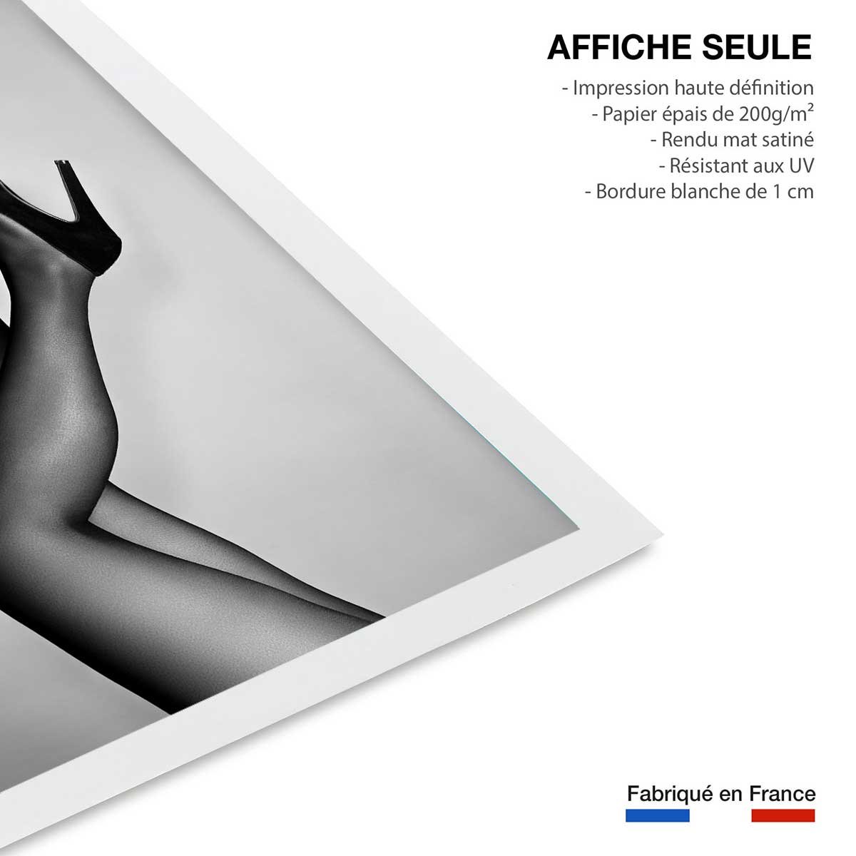 Affiche photographie talons de velours affiche seule, HEXOA