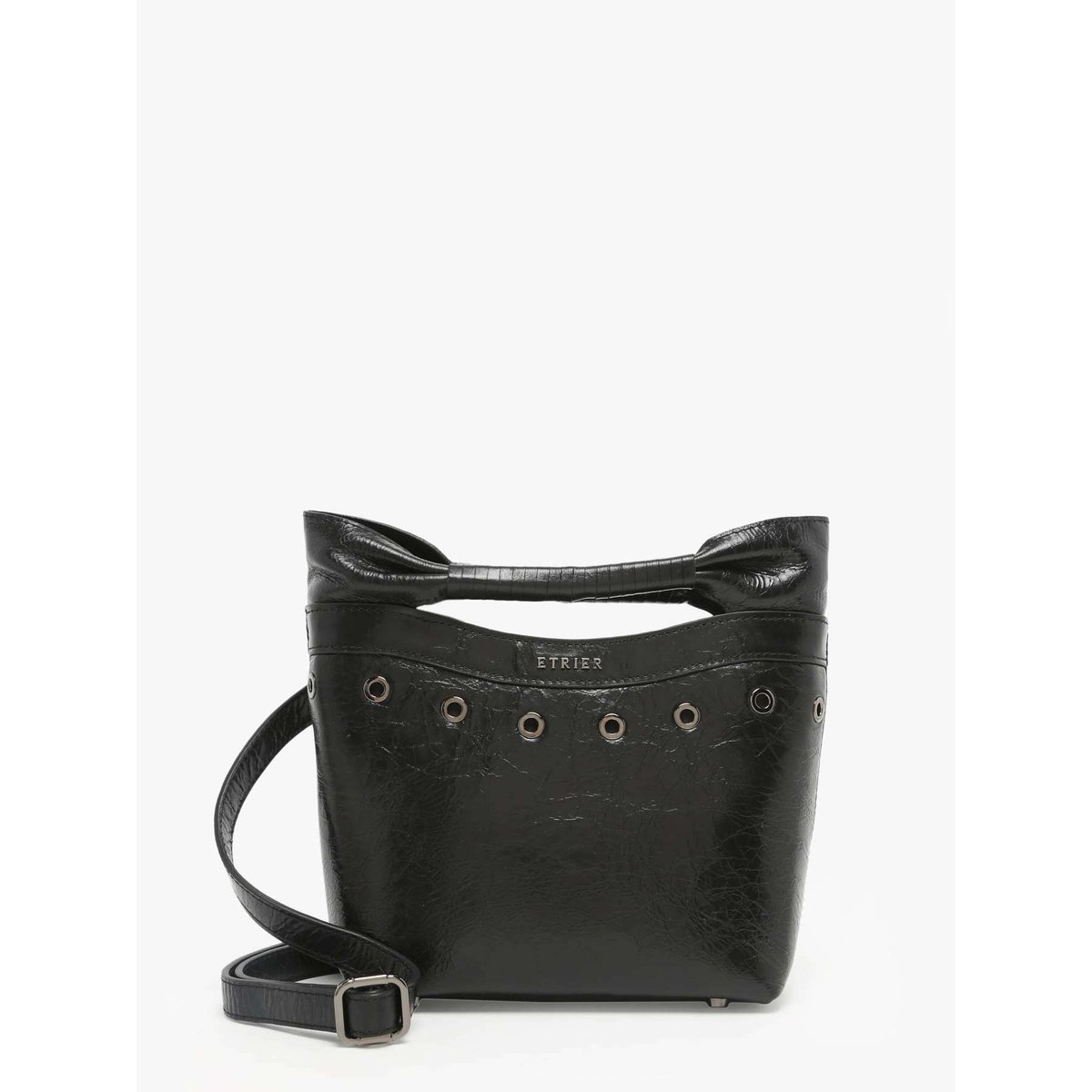 Sac bandouliere rafale cuir noir Etrier La Redoute