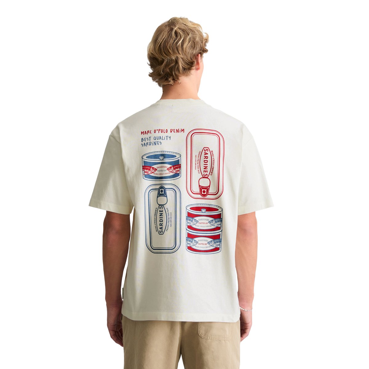 T-shirt Crayfish Capsule avec impression dans le dos blanc, MARC O’POLO DENIM