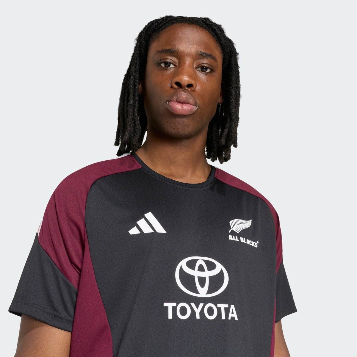 T-Shirt All Blacks Performance T-Shirt All Blacks Performance all black / maroon, adidas Performance