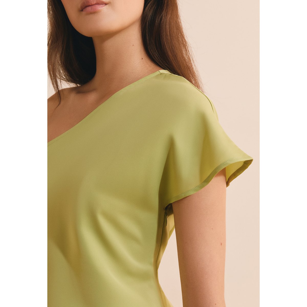 Top fluide asymétrique HAILEY anis absinthe, ETAM