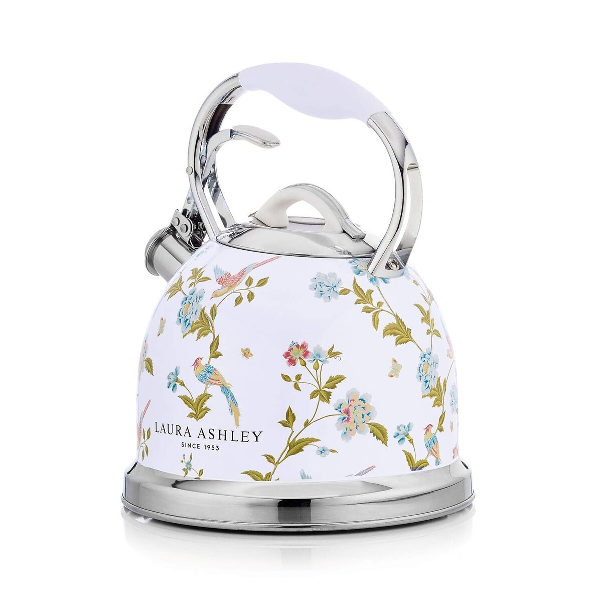 3L Laura Ashley Elveden Whistling Stove Top Kettle - VQSBNK057 white, LAURA ASHLEY