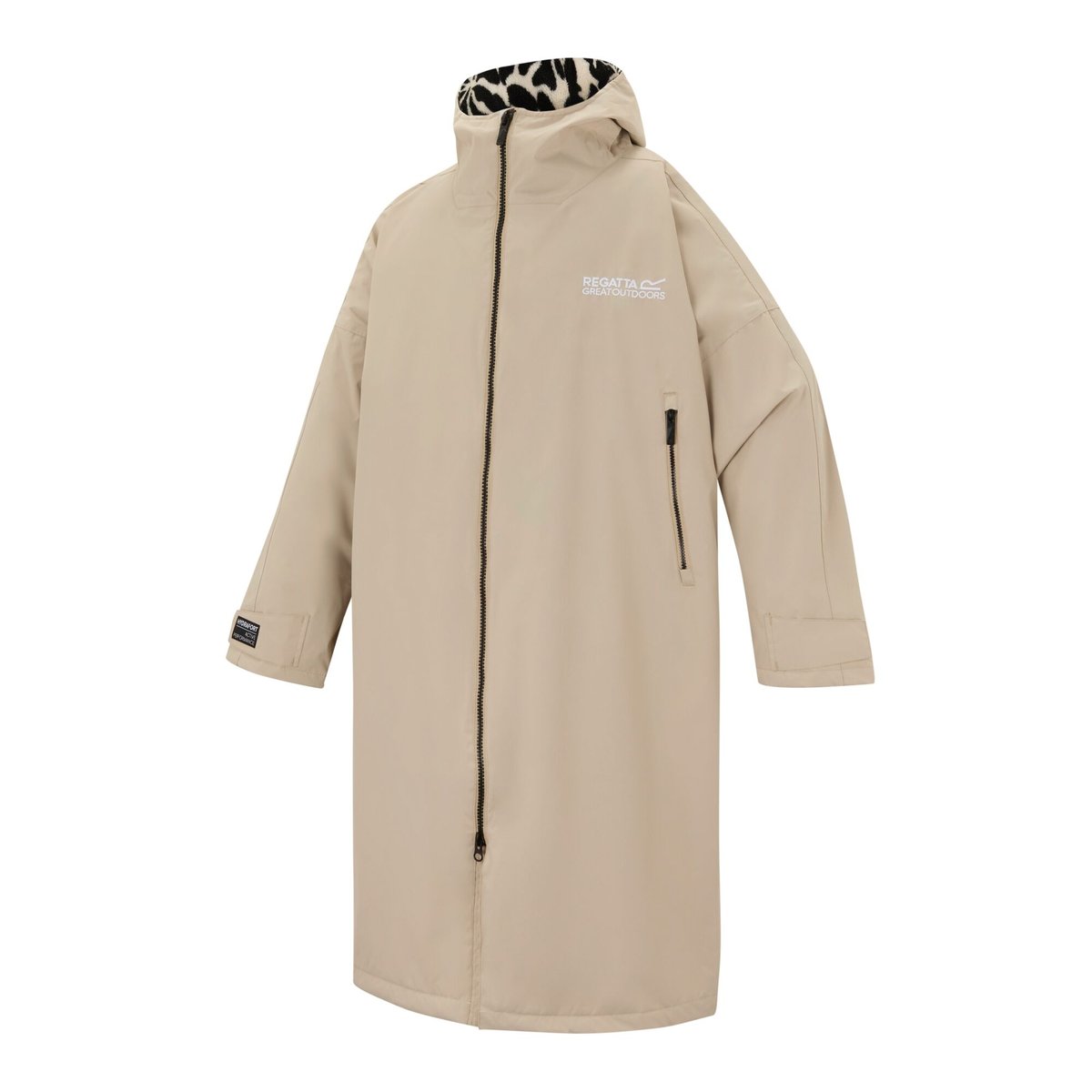 Peignoir à langer imperméable motif/style floral abstrait sur l'intérieur beige, REGATTA