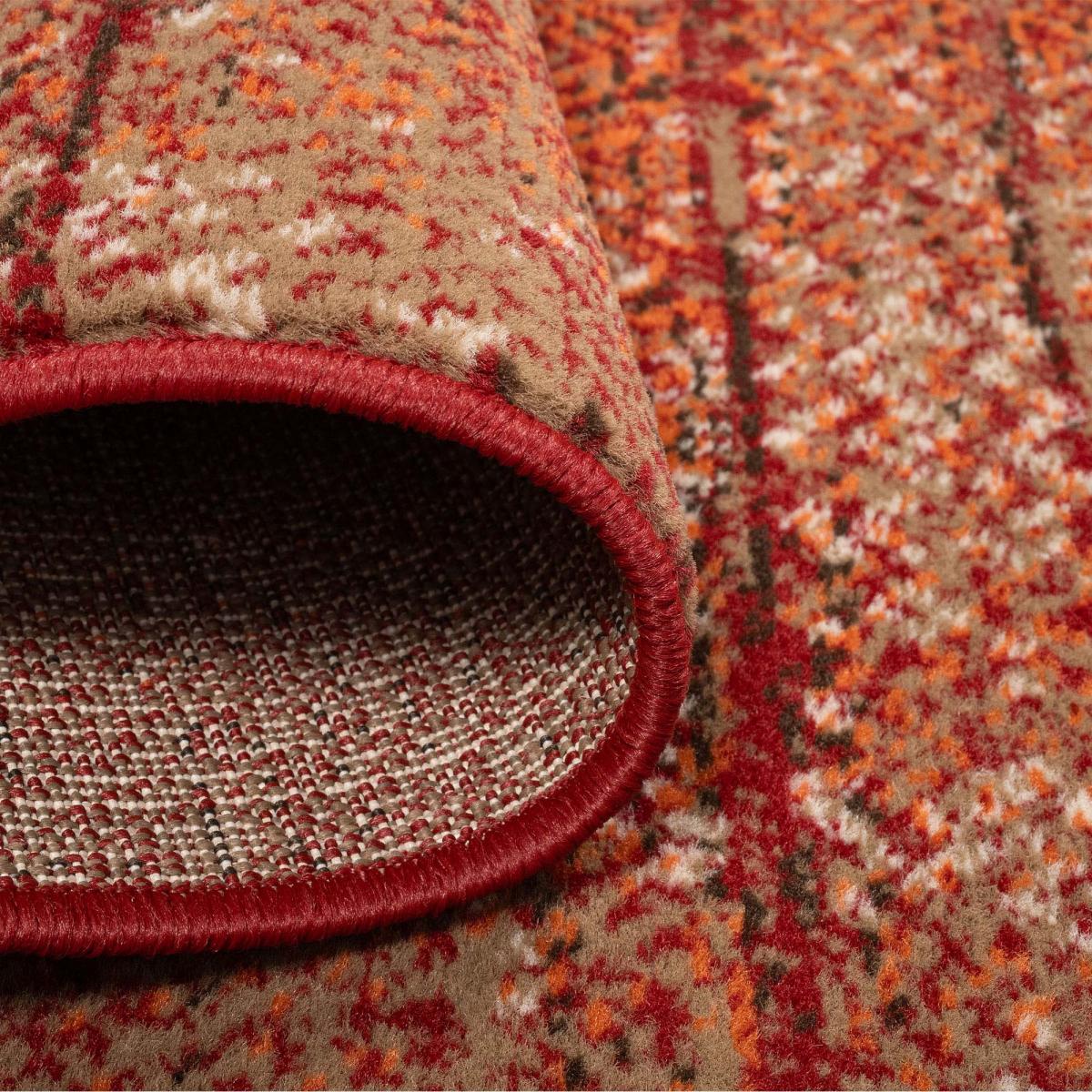 Tapis berbère tissé motif ethnic LYN1 CHILA rouge, UN AMOUR DE TAPIS