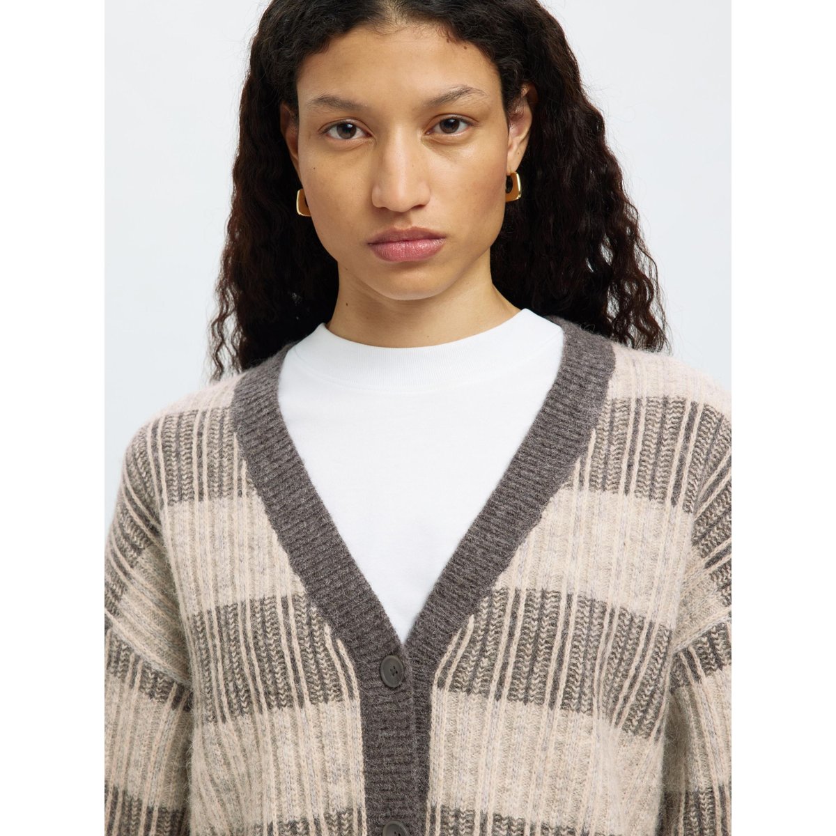 Cardigan En Maille medium grey melange, SELECTED