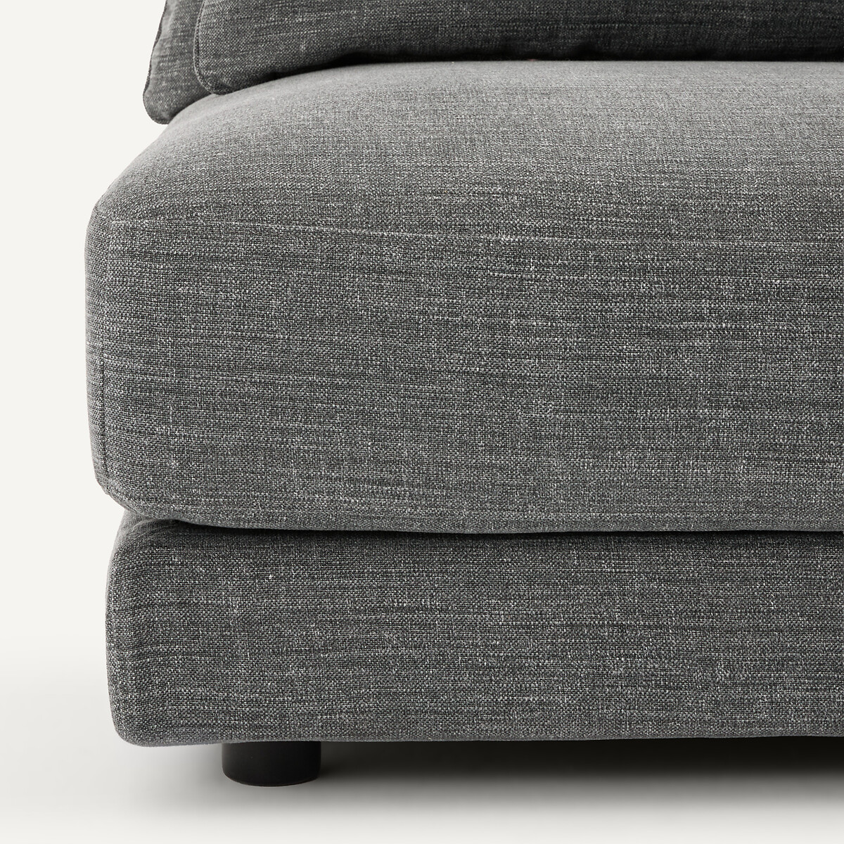 Demi-canapé droit, modulable en coton et lin, TIBERIO anthracite, AM.PM