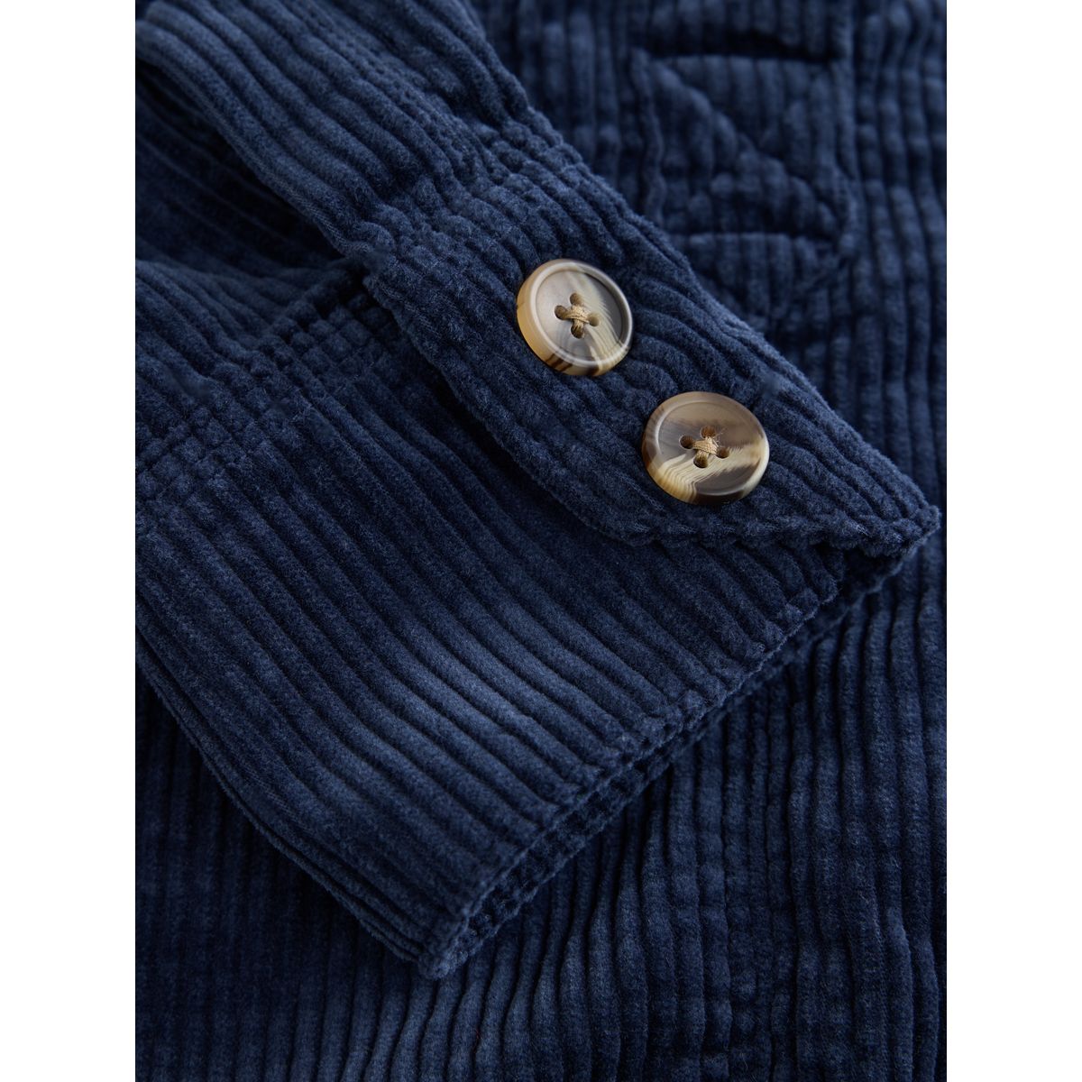 Robe en velours côtelé à manches longues bleu marine, NEXT