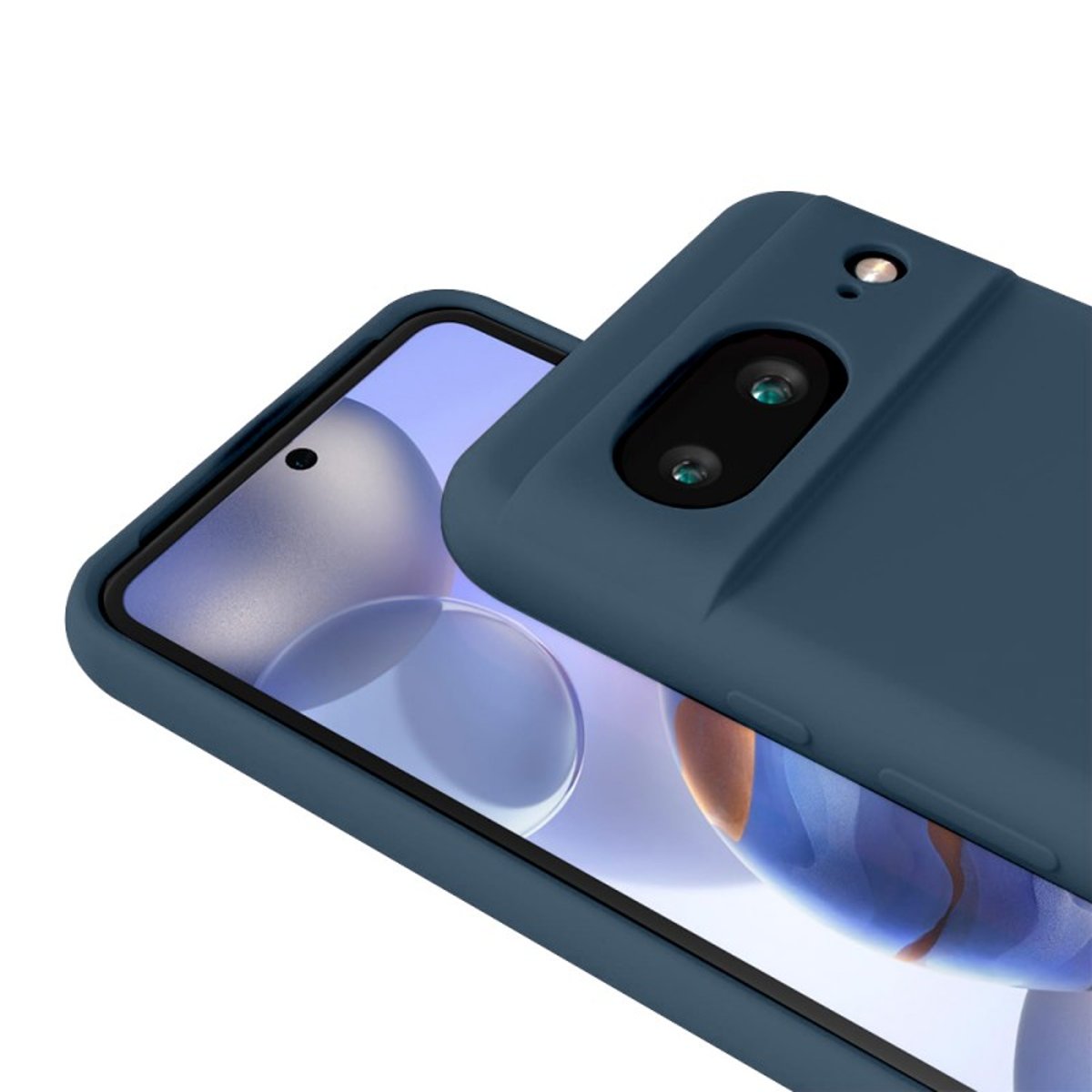 Coque Pixel 8 antichoc + 2 vitres bleu, EVETANE