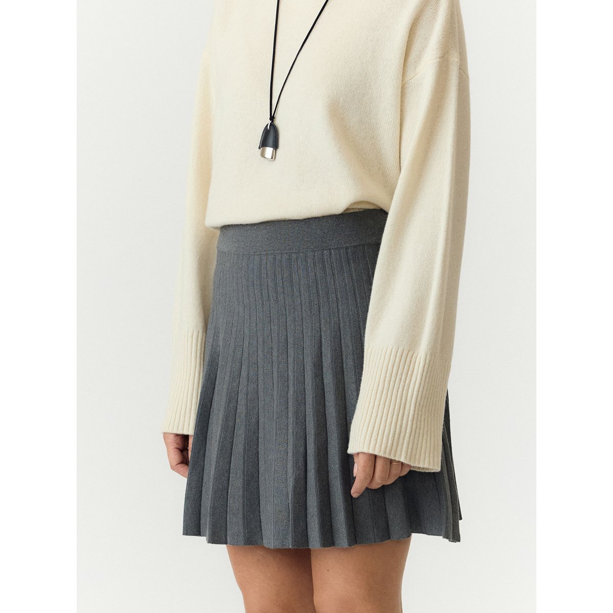 Jupe gris - medium grey melange1, YAS