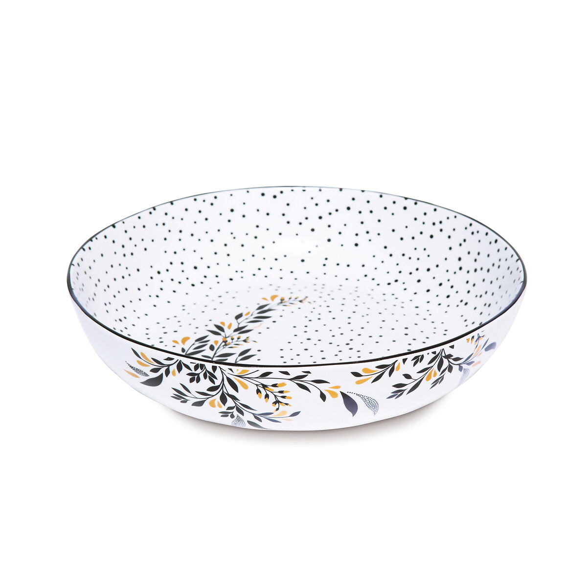 Set of 4 Artisanne Noir Pasta Bowls white, SARA MILLER