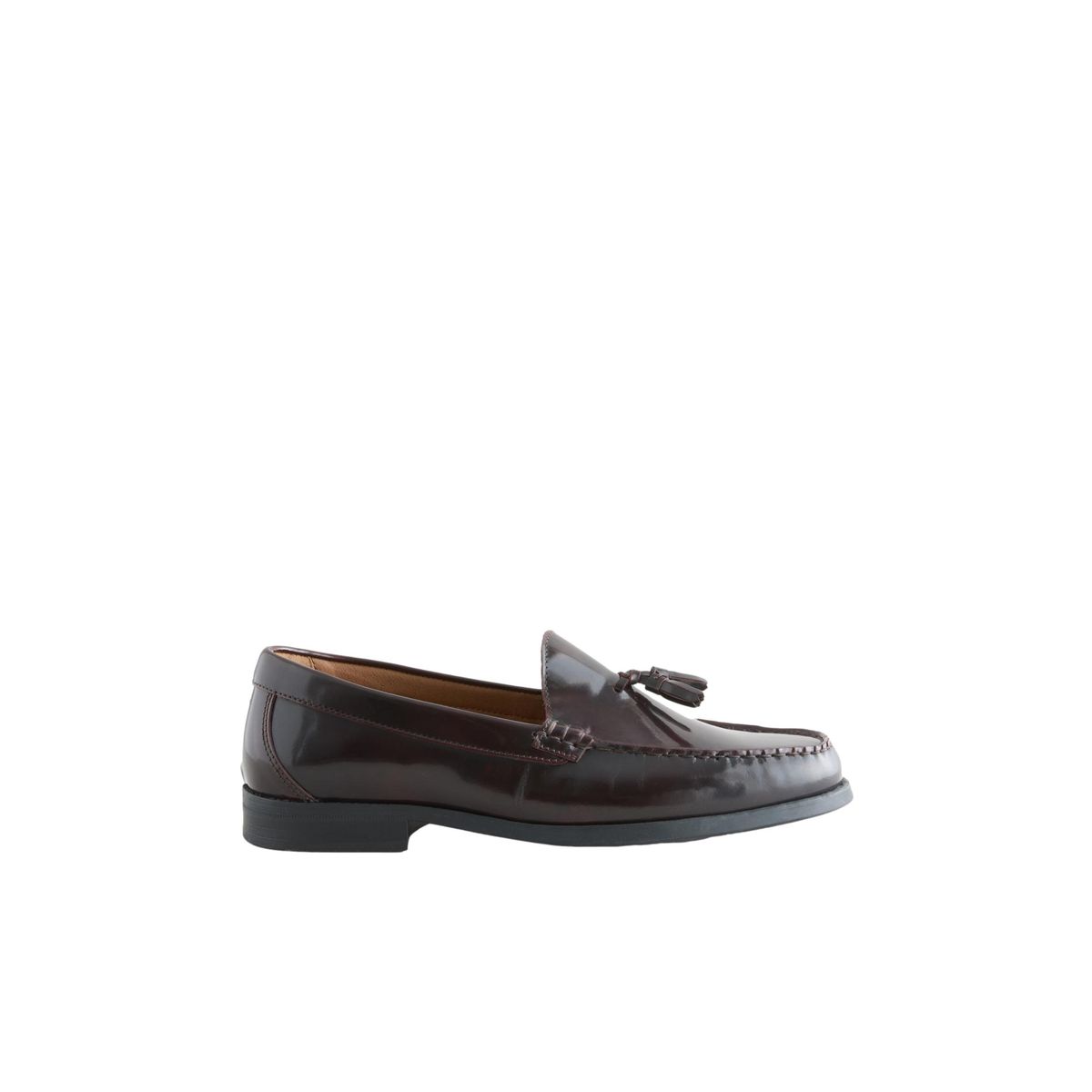 Mocassins à glands en cuir rouge bordeaux, NEXT