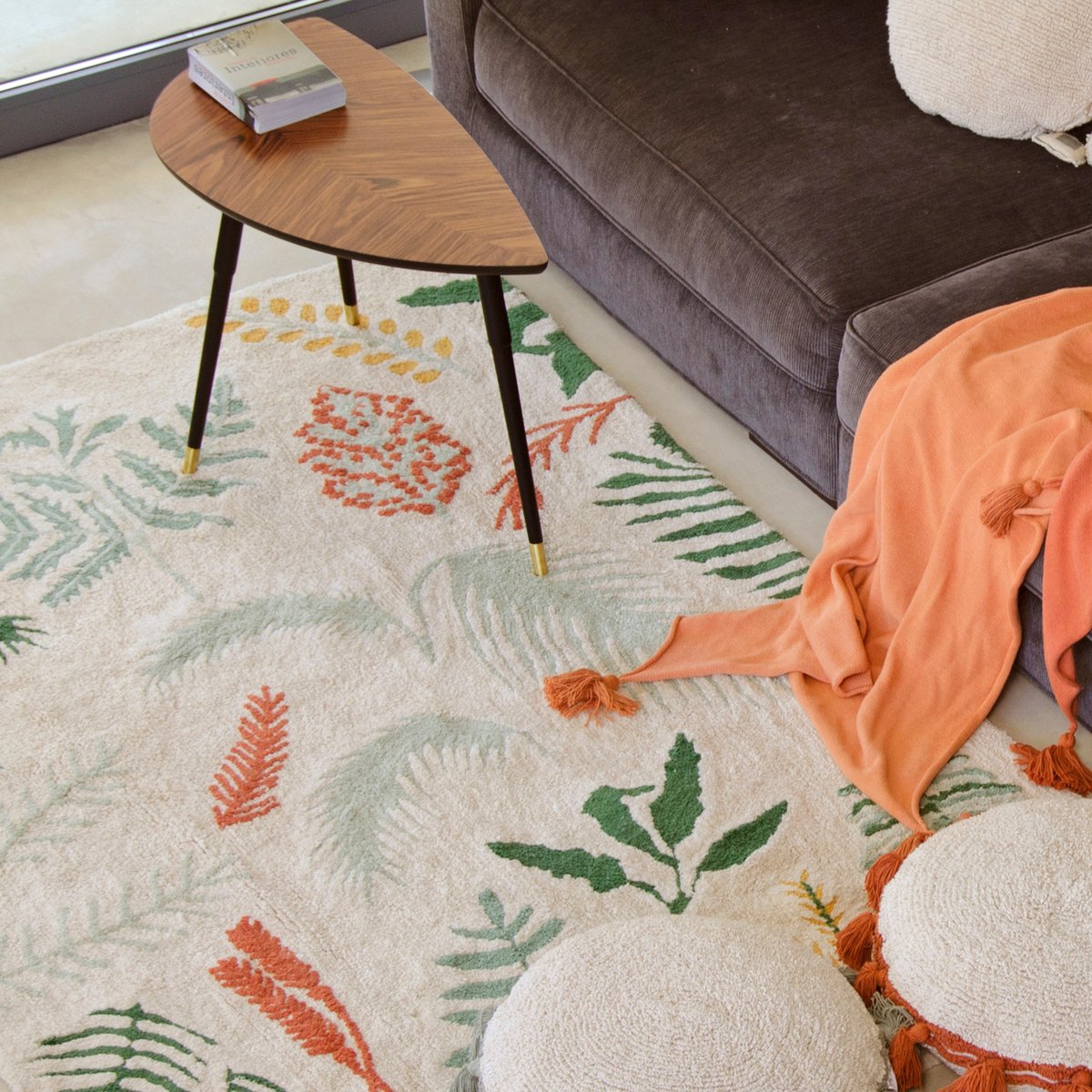 Tapis Rectangulaire en coton Plantes Botaniques PLANTS multicolore, LORENA CANALS
