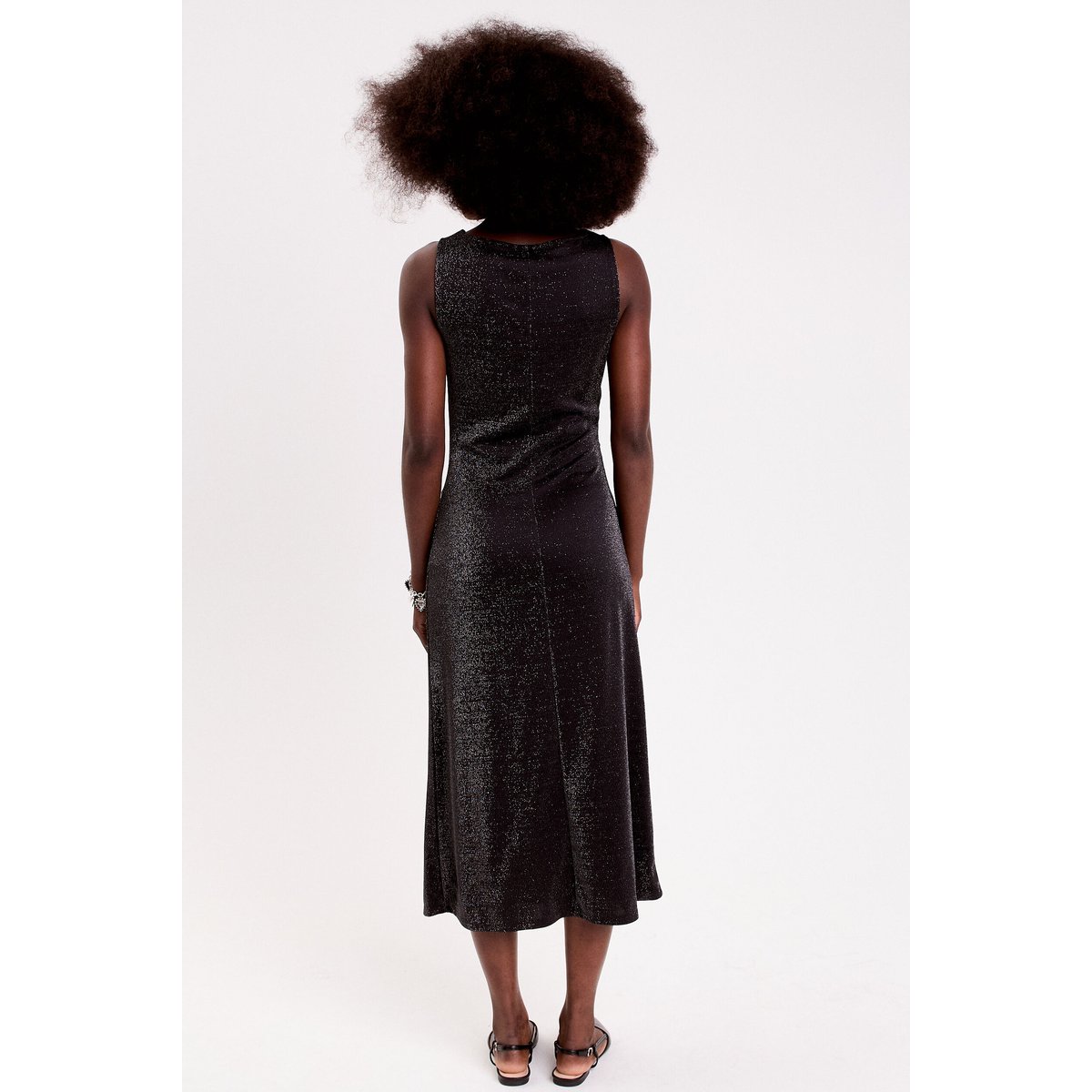Robe longue fils métallisés noir, CACHE CACHE