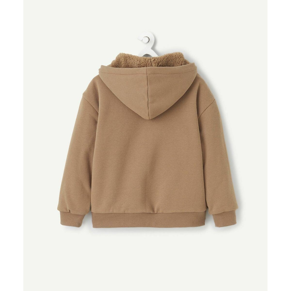 Zip-Up Hoodie with Sherpa Lining camel, TAPE A L'OEIL