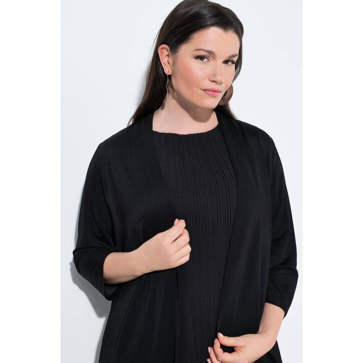 Veste longue sans fermeture noir, ULLA POPKEN