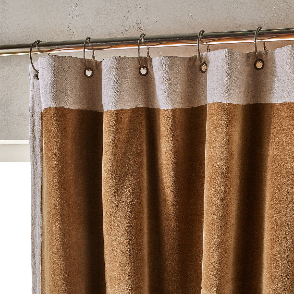 Rideau velours de coton et lin, Venita bronze, AM.PM