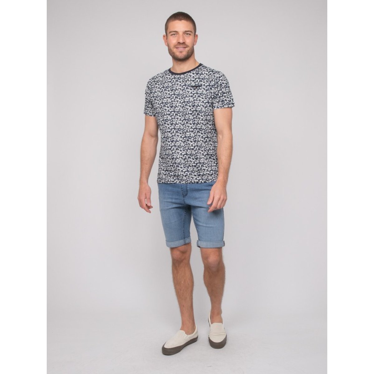 T-shirt Coton Motifs Noulipal bleu marine, RITCHIE