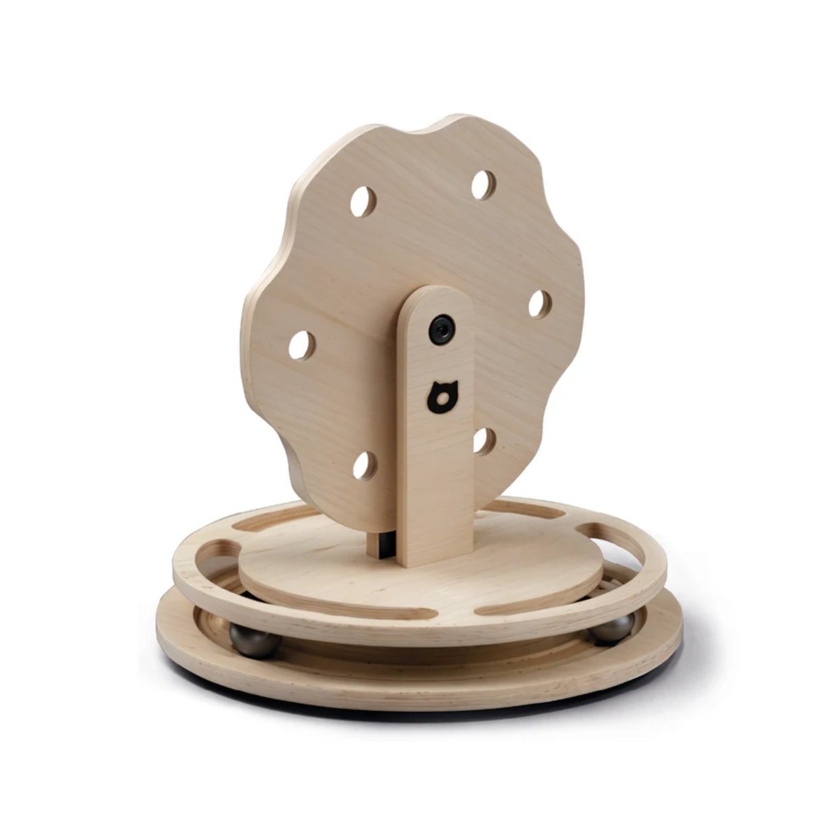 Jouet tour de jeu en bois pour chat Joly Whirl beige, MAMAPETZ