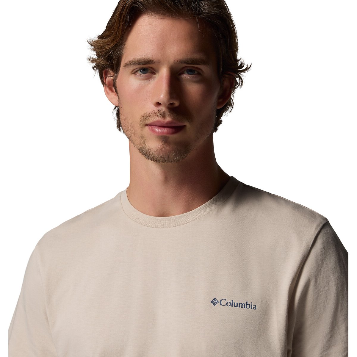 T-shirt manches courtes, imprimé dos beige, COLUMBIA