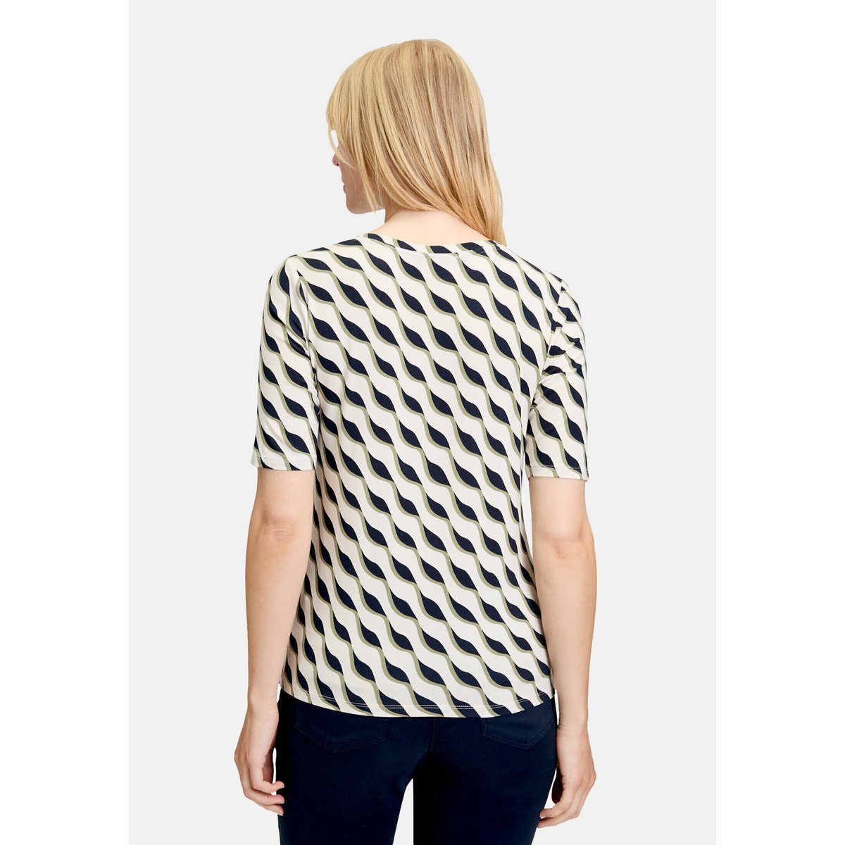 T-shirt basique à imprimé beige/dark blue, BETTY BARCLAY