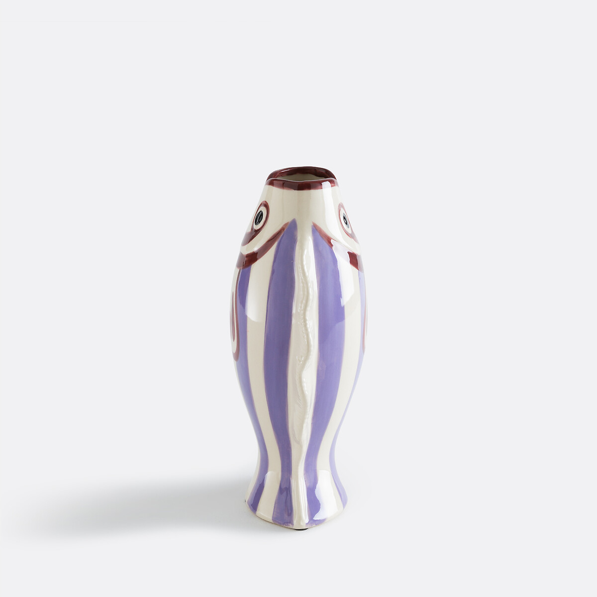 Vase forme poisson, en céramique, hauteur 31 cm, FISKA violet, LA REDOUTE INTERIEURS