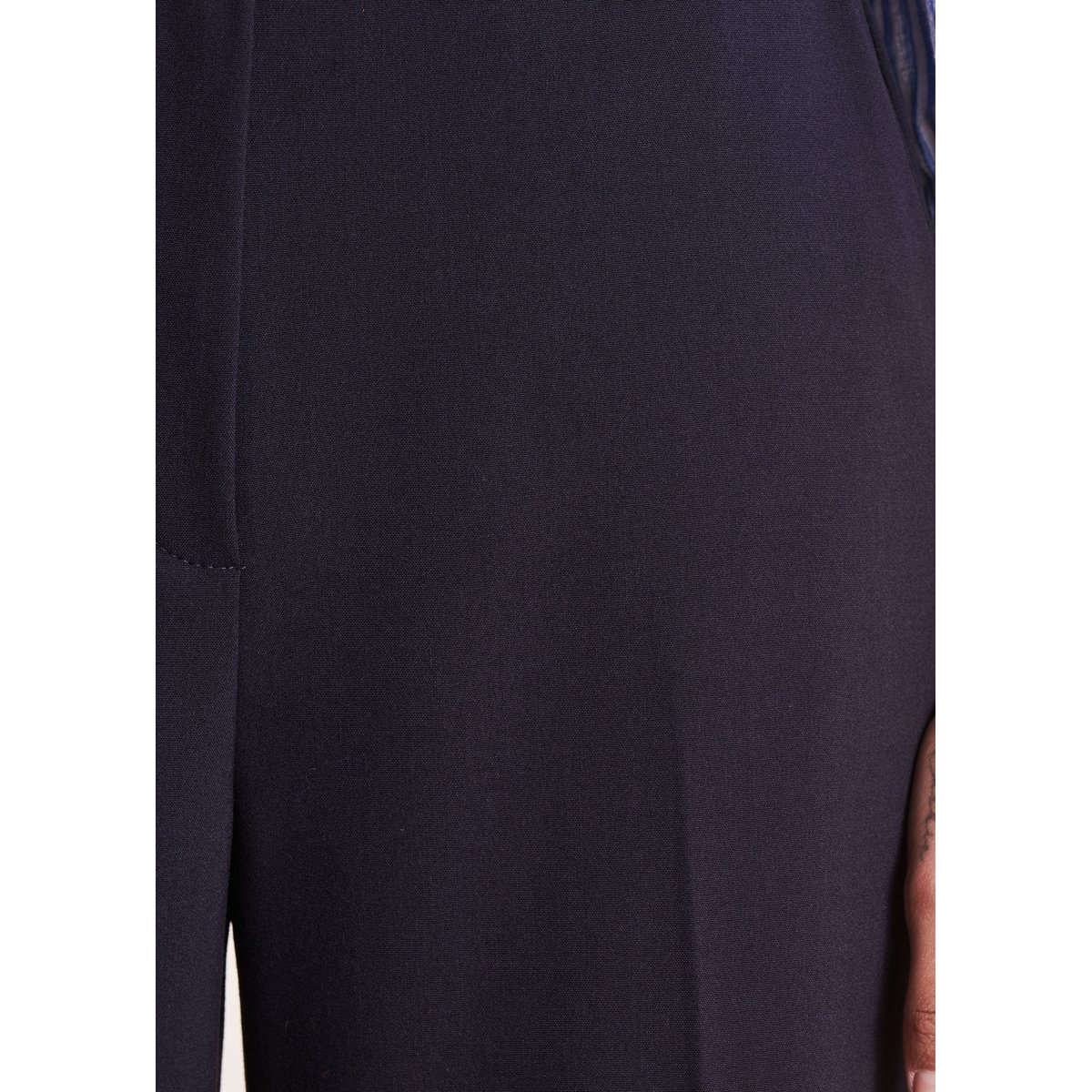 Pantalon 7/8ème droit et large bleu encre, LA FEE MARABOUTEE