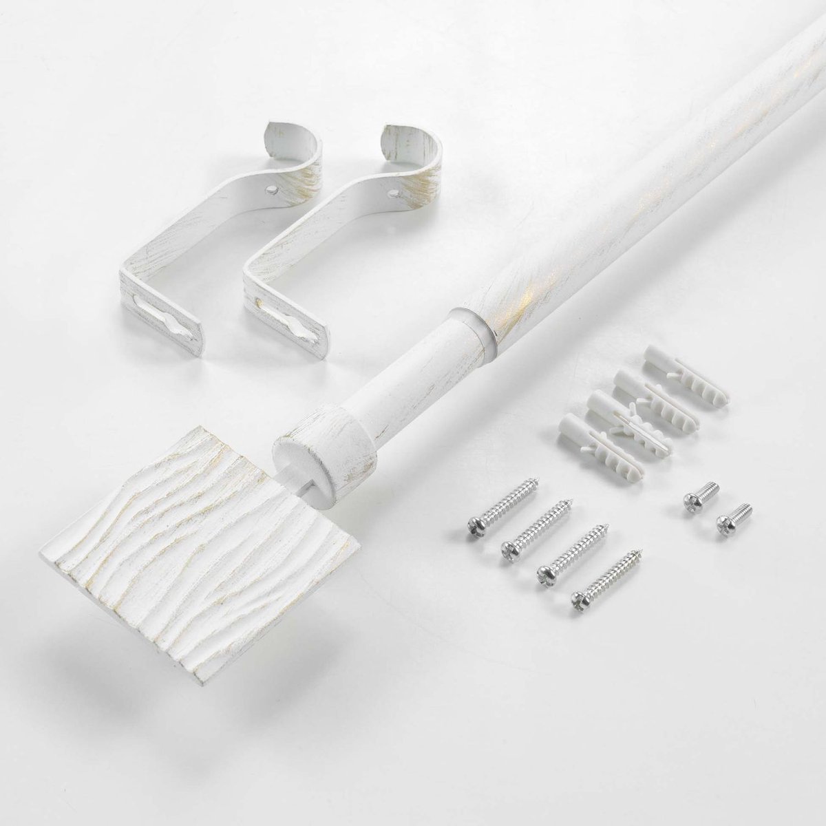 Kit de tringle à rideaux extensible TEMPO blanc, TOILINUX